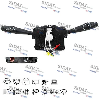 Comutador instalado na coluna da direção, montado Citroen Berlingo B9