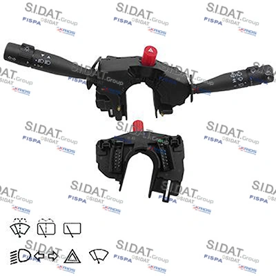 Comutador instalado na coluna da direção, montado Ford Escort 7 ALL