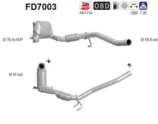 1K0254702LX Mercedes Глушитель, передняя часть