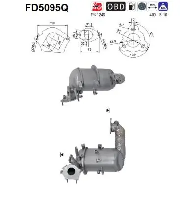 Каталитический нейтрализатор отработавших газов Renault Scenic GRAND III минивэн (JZ0, JZ1) (2009 - 2016) цена, от 727.77 USD