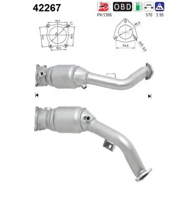 Каталитический нейтрализатор отработавших газов Audi A5 купе (8T3) (2007 - 2017) цена, от 349.81 USD