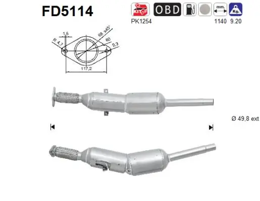 DPF-фильтр Рено Кенго II