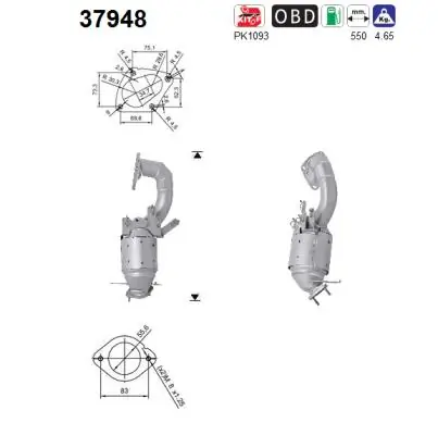 Compre Convertidor - catalisador Volkswagen Touran 2