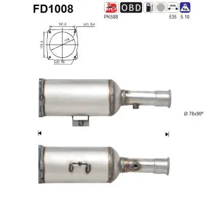 Сажевый фильтр DPF на Citroen C8  EA, EB