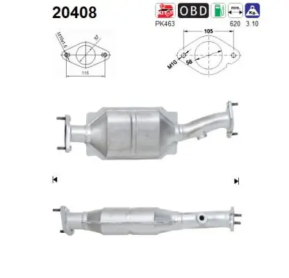 Convertidor - catalisador para Ford Mondeo III B4Y