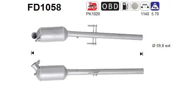 A6394901092 Mercedes Сажевый фильтр DPF