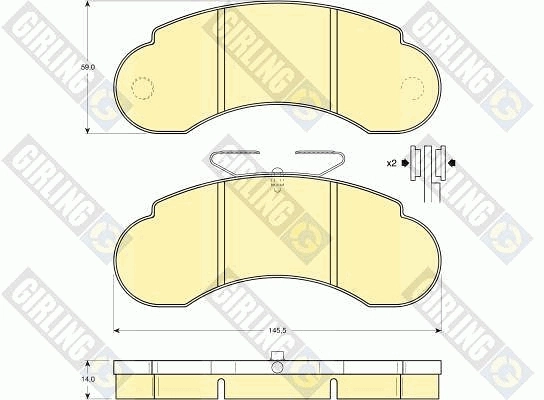  Передние тормозные колодки Mercedes 100 