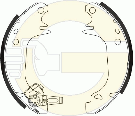 Задние барабанные колодки 7701201679 Renault (RVI)