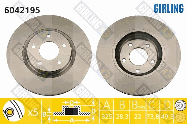Купить C2C41250 Britpart Ротор тормозной