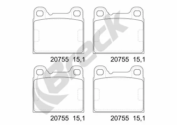  Задние тормозные колодки Volvo 740 