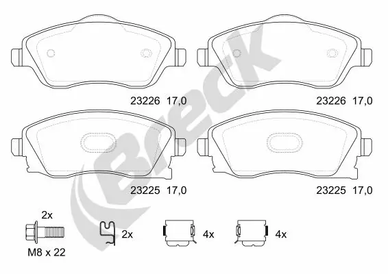 Колодки Breck 232250070210 цена, от 22.07 USD