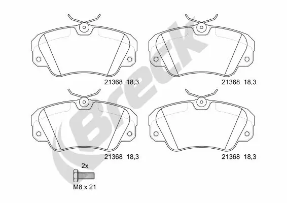 Колодки Breck 213680070100 цена, от 19.02 USD