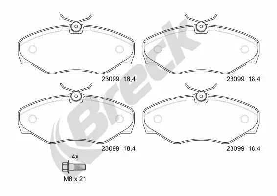 Колодки Breck 230990070300 цена, от 19.19 USD
