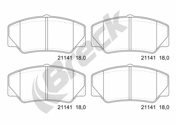Колодки Breck 211410070100 цена, от 15.68 USD