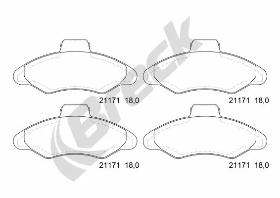 Колодки Breck 211710070200 цена, от 12.99 USD