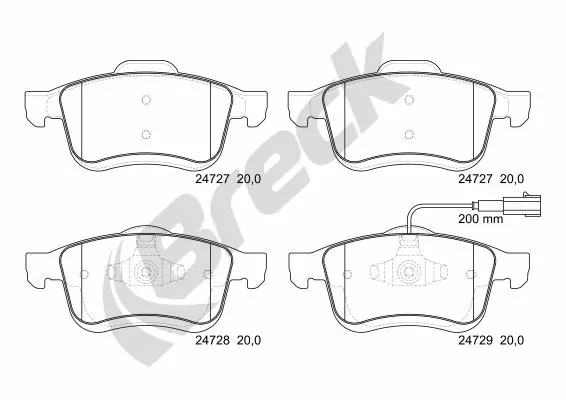 Колодки Breck 247270070110 цена, от 31.29 USD