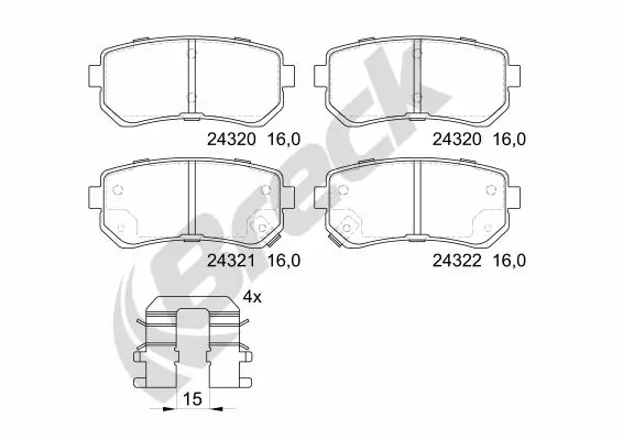 Колодки дисковые  Breck 243200070410 цена, от 30.41 USD