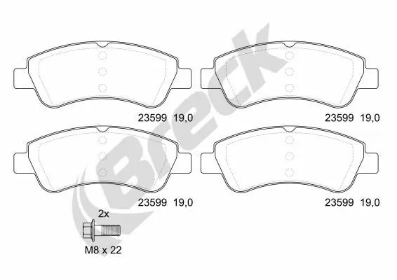 Колодки Breck 235990070100 цена, от 17.76 USD