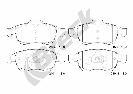Колодки Breck 249140070100 цена, от 26.87 USD