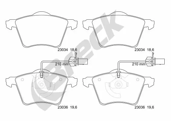 Колодки Breck 230340070310 цена, от 35.36 USD