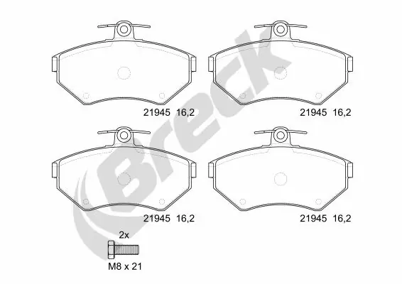 Колодки Breck 219450070100 цена, от 16.51 USD
