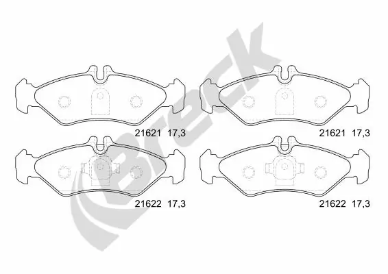 Колодки дисковые  Breck 216210070510 цена, от 14.77 USD