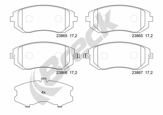 Колодки Breck 238650070100 цена, от 30.10 USD
