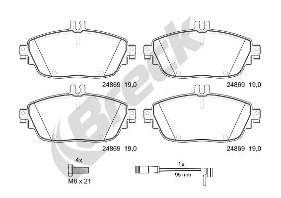Колодки Breck 248690070100 цена, от 39.76 USD