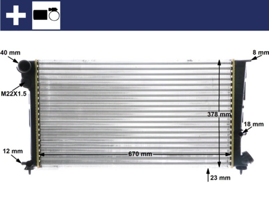 Купить CR475000S Mahle Original Радиатор водяной