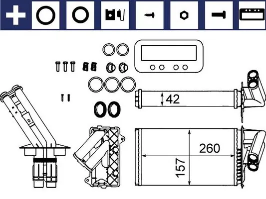 AH103000S Mahle Original Радиатор отопителя салона