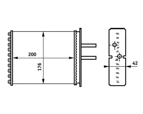 Radiador de forno (de aquecedor) Fiat Punto 176C
