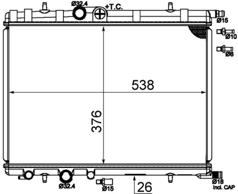 Радиатор CR515000S Mahle Original