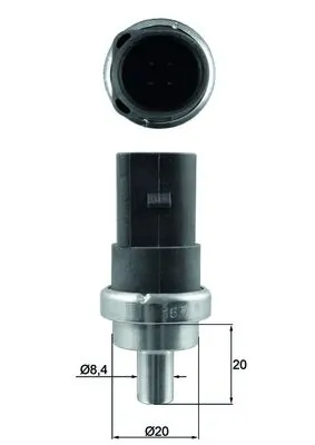Sensor de temperatura do fluido de esfriamento Audi A4 8D2