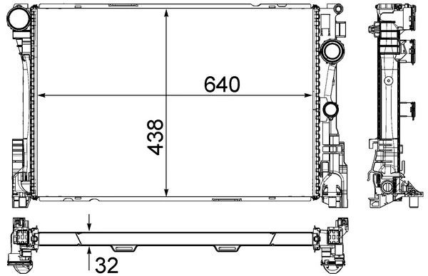 Радиатор охлаждения двигателя Mahle Original CR83000P цена, от 118.24 USD