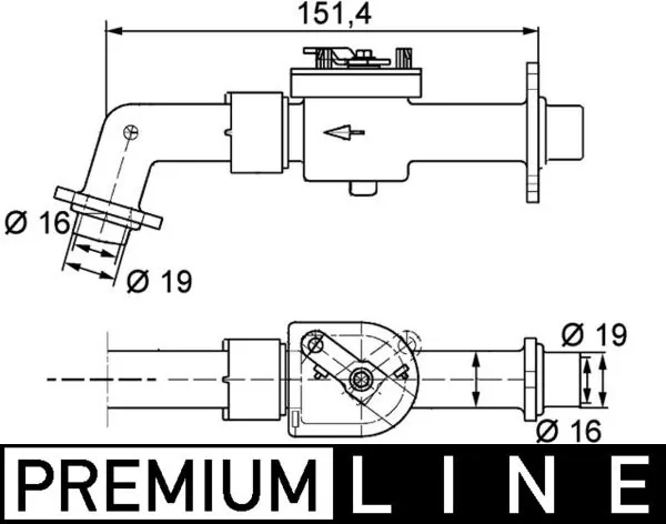 CV6000P Mahle Original Кран системы отопления