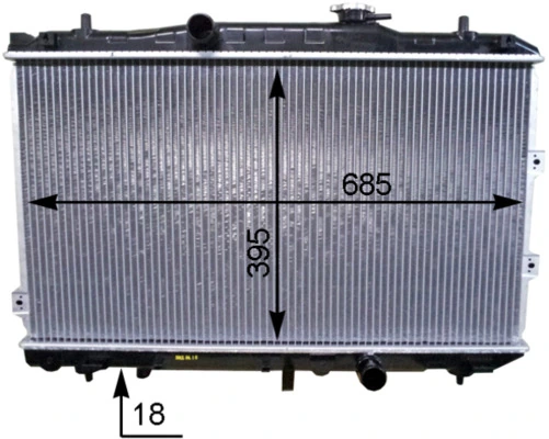 Радиатор охлаждения двигателя Polcar 4113087X цена, от 87.59 USD