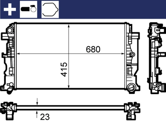 Купить CR1710000S Mahle Original Радиатор водяной