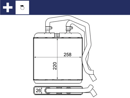 AH12000S Mahle Original Радиатор отопителя салона