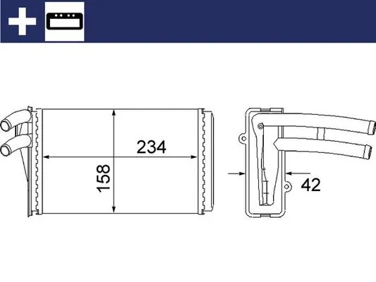 AH54000S Mahle Original Радиатор отопителя салона