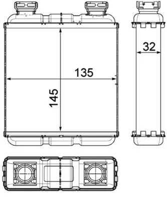 Radiador de forno (de aquecedor) Smart FORTWO 451