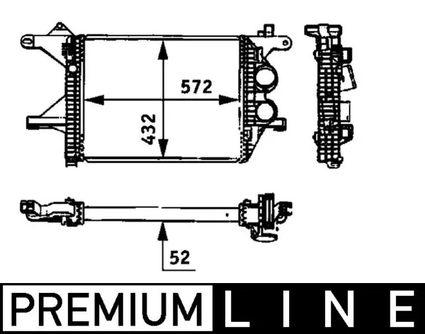 CI94000P Mahle Original Охладитель наддувочного воздуха