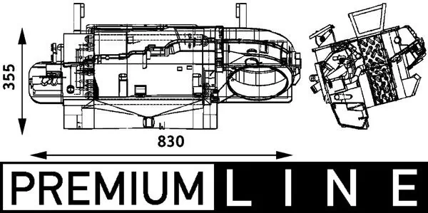 AH172000P Mahle Original Радиатор отопителя салона