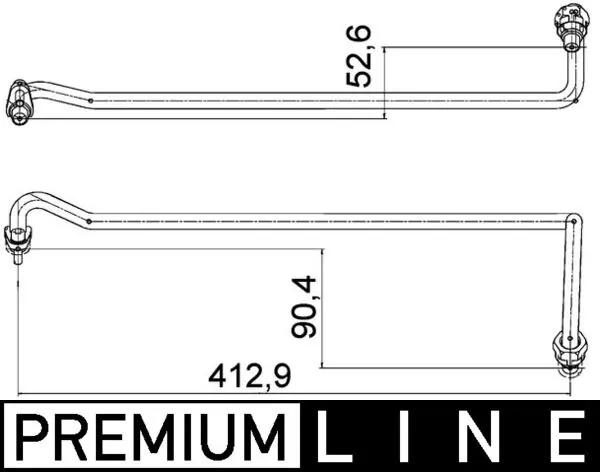 AHX4000P Mahle Original Трубка масляного радиатора АКПП, нижняя