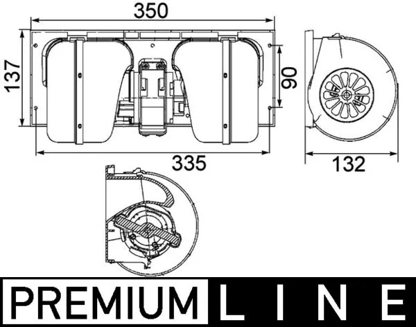 AB85000P Mahle Original Электромотор печки