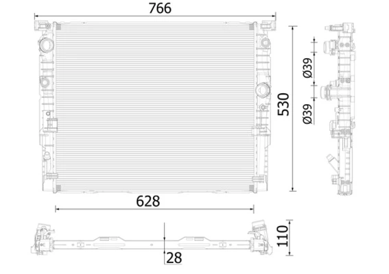  Radiador de esfriamento de motor BMW 5 sedan (G30, F90) (2016 - 2026) 
