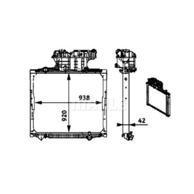 Radiador de esfriamento de motor MAN TGX 1