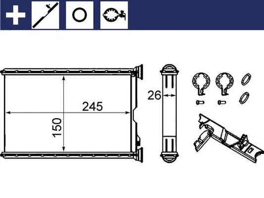 AH242000S Mahle Original Радиатор отопителя салона