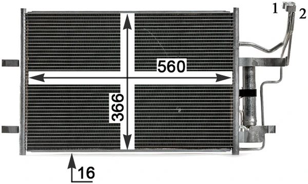 Радиатор охлаждения кондиционера Magneti Marelli BC844