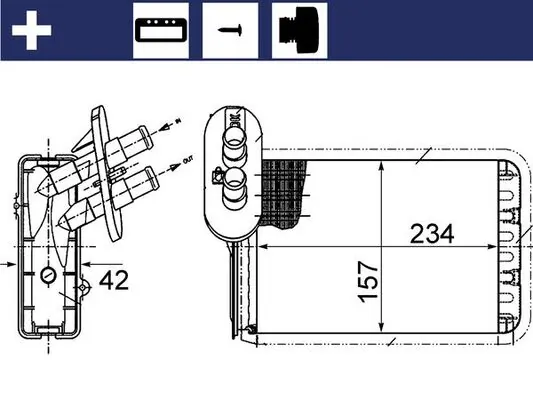 AH164000S Mahle Original Радиатор отопителя салона