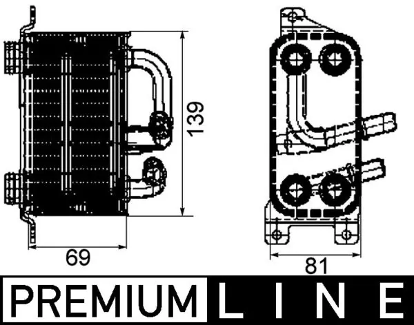 CLC66000P Mahle Original Радиатор охлаждения, АКПП